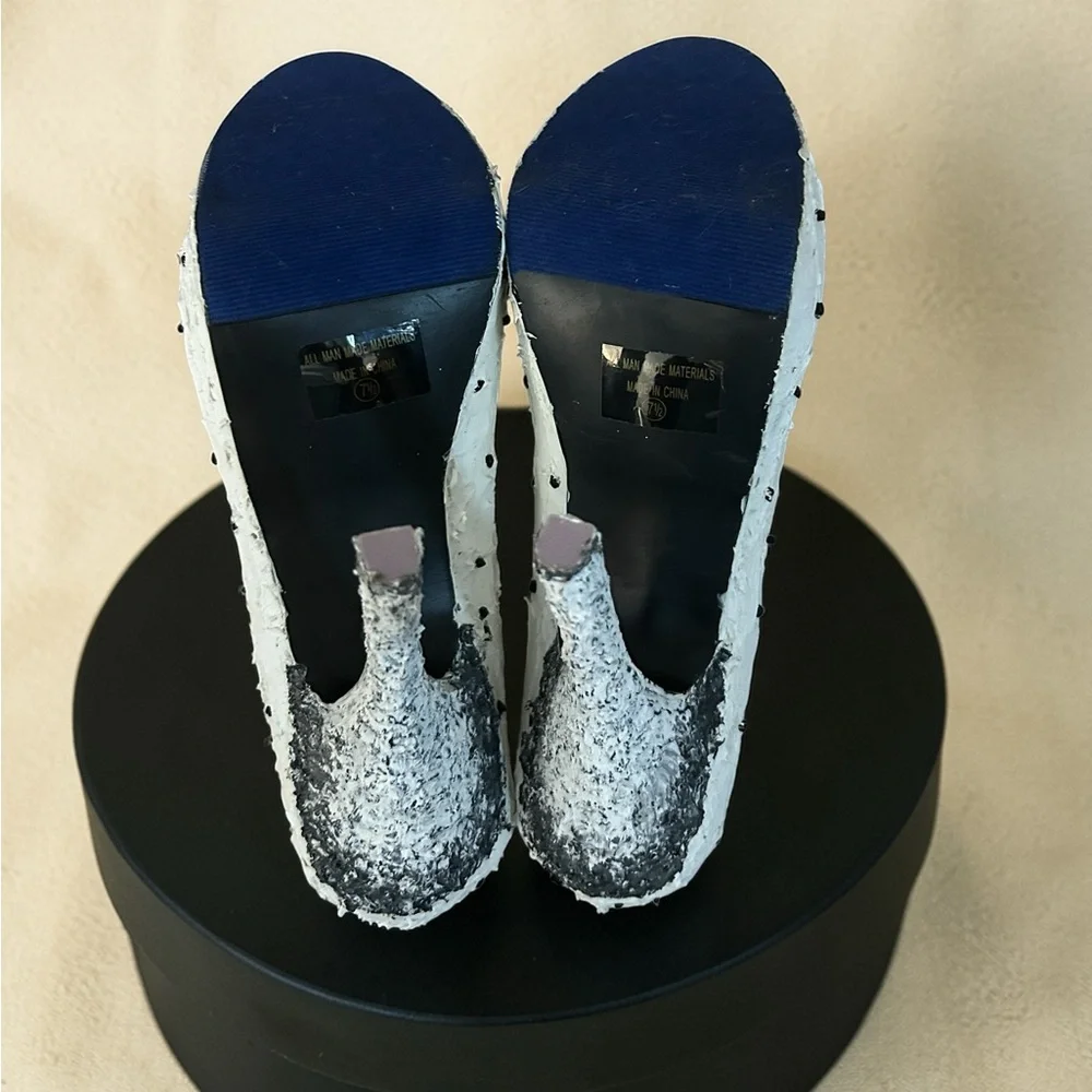 Custom Cookies & Cream Ice Cream Heels Size 7.5 One Of A Kind Handmade